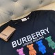 Burberry巴寶莉頂級原單2022春夏最新款数位立體直噴彩熊logo短袖t恤