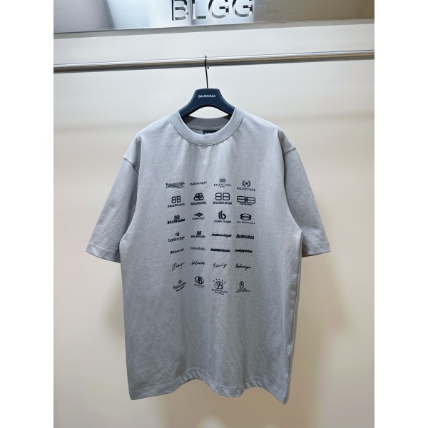 Balenciaga巴黎世家a貨2024經典款logo短袖T恤男女同款