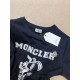 Moncler蒙口1:1藍色新款女士經典標誌logo兩片式圓領短袖T恤