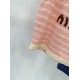 Miu Miu繆繆高仿名牌24SS粉色條紋短款小吊帶