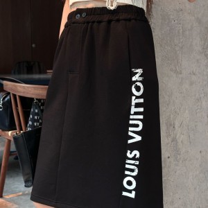 LV易威登高仿網站黑色2024春夏新款最新系列長半裙