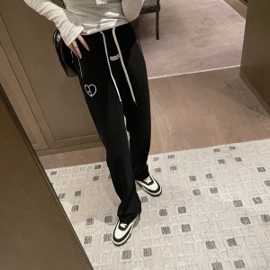 Dior迪奧頂級原單高仿22SS新款羅馬棉休閒長褲黑白兩色