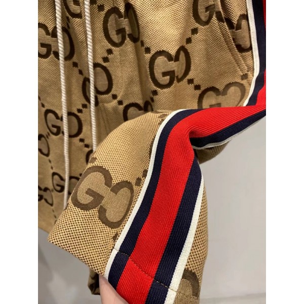 Gucci古馳頂級原單高仿2022SS經典提花logo系列爆款短褲重磅平紋底定織織帶男女同款