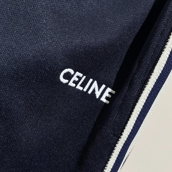 Celine賽琳頂級原單高仿23ss秋季新款字母刺繡織帶運動休閒長褲情侶