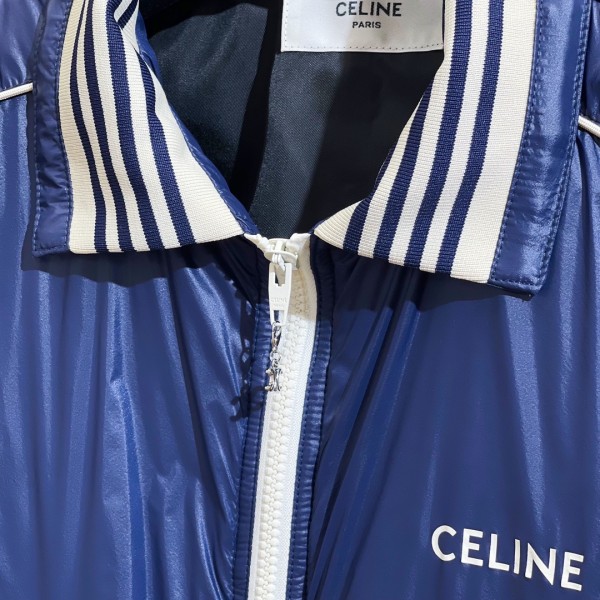 Celine賽琳頂級仿版23ss秋冬新款撞色輕質羽絨夾克外套女款想要輕薄又時尚的羽絨外套