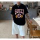Gucci古馳高高仿衣服黑色2024春夏短袖T恤男女同款夏短袖T恤