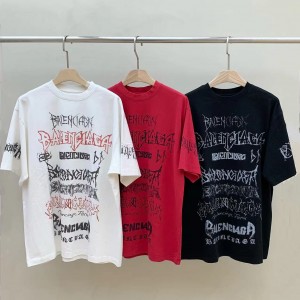 Balenciaga巴黎世家24春季新款原單DIY METAL字母短袖T恤