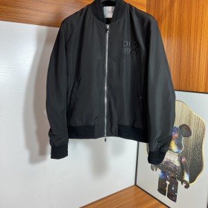 Dior迪奧高仿男裝24SS時尚新品黑色男士夾克