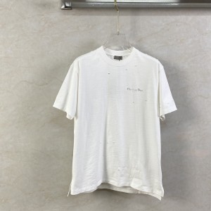 Dior迪奧高仿製品24SS春夏最新款短袖T恤白色男女同款