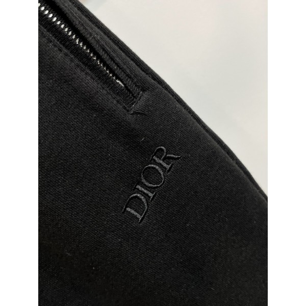 高仿衣服Dior迪奧24SS潮男時尚立領運動套裝黑色