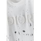 Dior迪奧高仿男裝2024SS白色圆领短袖T恤100%棉