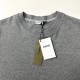 Dior迪奧高仿奢侈品灰色2024春夏新款CD純棉短袖寬鬆T恤男女同款
