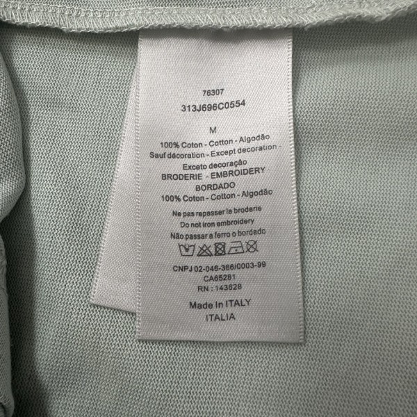 Dior迪奧/高货抹茶色2024春夏新款CD純棉短袖寬鬆T恤男女同款