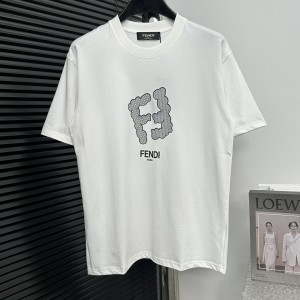 FENDI芬迪SS2024新款字母logo短袖T恤男女同款