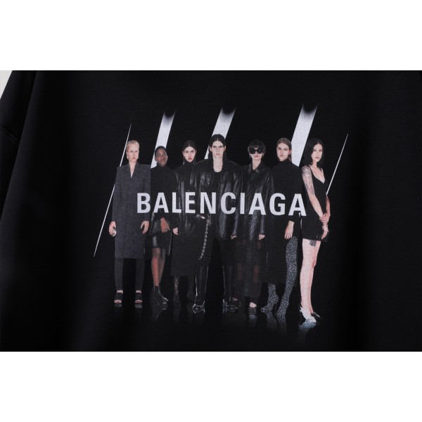 Balenciaga巴黎世家高仿衣服新款人像樂團帽衫連帽衛衣帽T