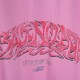 Balenciaga巴黎世家高仿奢侈品粉色火焰塗鴉印花T恤
