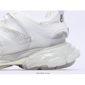Balenciaga 巴黎世家Sneaker Tess s.Gomma MAILLE WHITEORANGE 3.0代三代戶外概念鞋復古野跑老爹鞋潮流百搭慢跑鞋#122G411X21