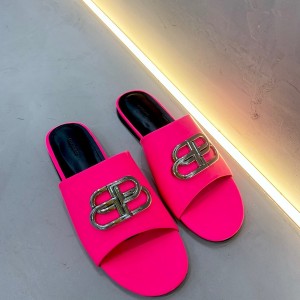 Balenciaga巴黎世家雙B字母Logo金屬扣拖鞋包脚款 拖鞋K03052