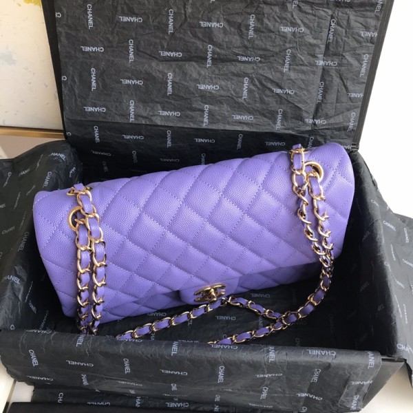 CHANEL香奈兒高仿奢侈品紫色女士包包CF小羊皮特殊通路貨源越南代工廠出品帶有NFC晶片的牛貨女單肩包斜挎包手提包1112