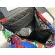CHANEL香奈兒女士購物袋手提鏈條包塗鴉圖案採用了印花面料女單肩包斜挎包手提包2306