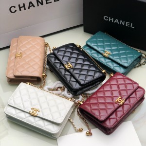 Chanel香奈兒風菱格包包香奈爾模擬皮潮 鏈條包女斜挎時尚百搭單肩斜挎包 A92992 