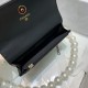 CHANEL 香奈兒珍珠胸包斜挎包最好看的珍珠款�整一條鏈條都是大大顆珍珠 女包單肩包斜挎包 手提包81032
