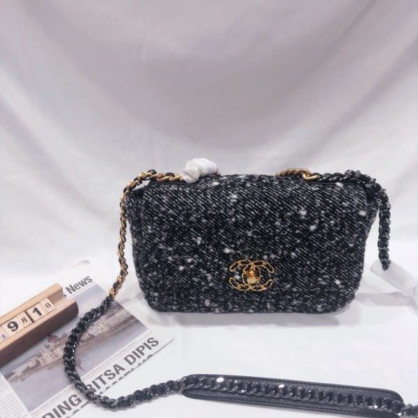 Chanel 香奈兒 布料購物袋 菱格鏈條單肩斜挎手提包 6098-1 尺寸26x17x8cm