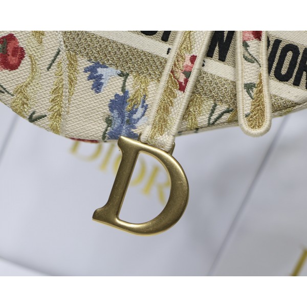 Christian Dior 迪奧女士 馬鞍包 刺繡 手提包M9001
