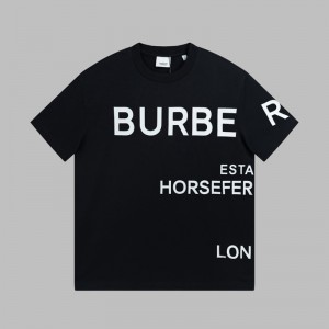 Burberry巴寶莉頂級原單高仿2023春夏新款定制260g雙紗純棉面料男女同款短袖t恤