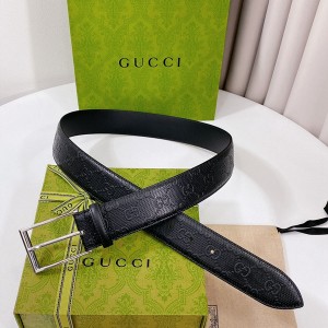 Gucci古馳——新款原單腰帶，專櫃同步更新，進口定制原版皮，採用全新刻花科技，百搭時尚大方體現淋漓盡致，寬度4.0cm