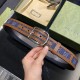 Gucci古馳——GG丹寧系列全新上市！！ 顏色：棕色，尺寸：3.8cm，棕色荔紋真皮包邊內飾以雙G牛仔織布，工藝複雜，做工精緻！ 銅金屬扣頭。 高端品質