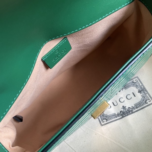 Gucci古馳頂級原單女士包包爆款新品鱷魚紋GG Marmont系列單肩包斜挎包547260
