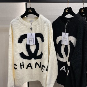Chanel香奈兒高仿奢侈品中古款粗針提花毛衣女秋冬必備的百搭單品
