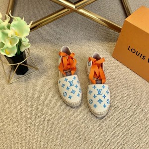 Louis Vuitton路易威登女士最高版本專櫃21ss新款Monogram刺繡字母漁夫鞋系列爆款單上脚很美購入正品原版build正品級頂級貨版本