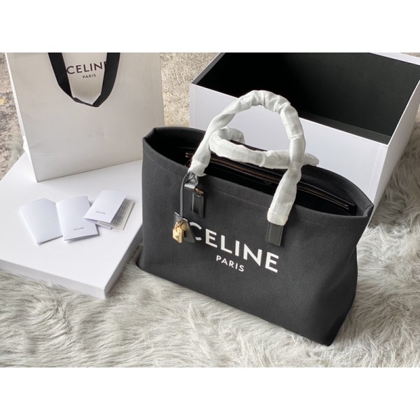 Celine賽琳頂級原單Tote黑色沙灘購物袋