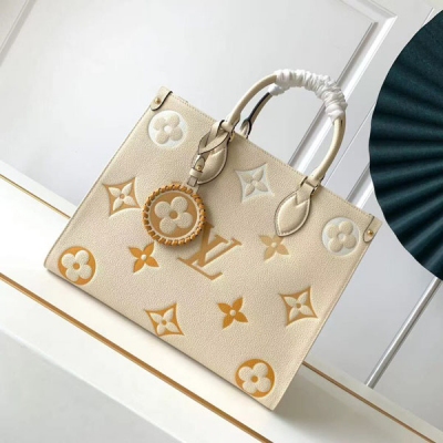 M45717 Louis Vuitton Monogram Empreinte By The Pool Collection OnTheGo MM -Cream