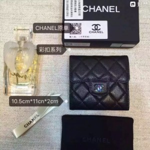 Chanel 原單 球紋彩扣短款，專櫃同步新款 三折短錢包 精緻小巧 不占空間
