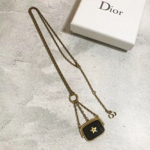 Dior迪奧項鍊簡約復古金色系列首飾 原版黃銅材質