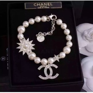 實物拍攝【專櫃款】時尚魔頭Chanel香奈兒星星CC珍珠手鏈 原版色電鍍 一比一做工