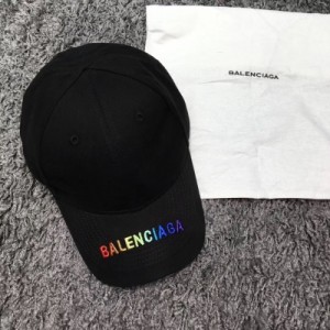 Balenciaga巴黎世家 專櫃最新 高仿巴黎世家帽子 帽檐彩色刺繡logo YH037906
