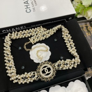 Chanel香奈兒 重磅推出 珍珠鑽小牛皮腰帶 正品超貴！施華洛水晶鑽珍珠！