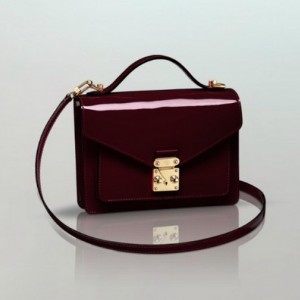 M91581紫紅色路易威登LV女包Monceau BB 包包手提包