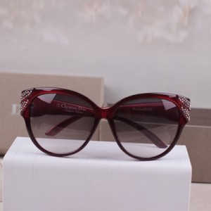 DIOR太陽眼鏡女款 迪奧時尚防紫外線復古潮墨鏡女眼鏡 38887Q-酒紅色