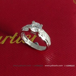 卡地亞Cartier新款 奢華時尚925銀鑲鉆女戒指 AD8272