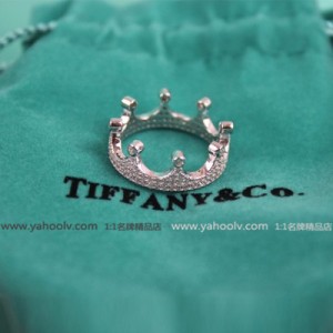 Tiffany& co 蒂芙尼新款 奢華鑲鉆 皇冠狀戒指 T4122