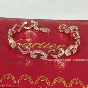 卡地亞 Cartier爆款熱賣 鑲鉆心型手鐲  歐美時尚玫瑰金手環 AD32655