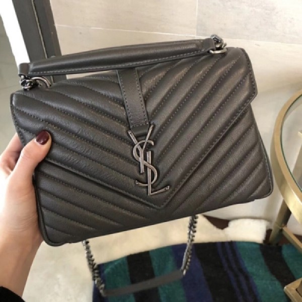 YSL Yves Saint laurent聖羅蘭 24cm、型號487213 saint laurent 最新版本山羊皮到貨 各個細節力求做到完美.實物會讓你很滿意.尺寸：24cm