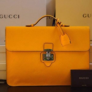 Gucci 古馳專櫃爆單款 9192-046橙色  意大利進口皮料+頂級