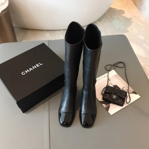 Chanel香奈兒 秋冬新款木根系列短靴/長靴 頂級品質！鞋面全真皮，整個鞋面超級貴，內裡小羊皮，跟高約4.5CM，不累腳！Size:35-39 (40訂做)