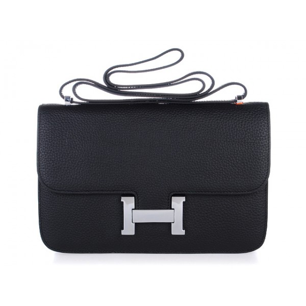 H85909-黑色  HERMES/愛馬仕經典金屬H扣背包 單肩/斜挎包兩用 (潮女必備)